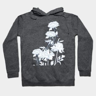 peony arrangement  line drawing Hoodie